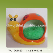 Snail shaped ceramic sponge holder in best price